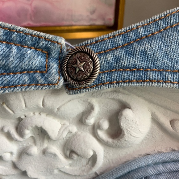 AUTHENTIC RARE VINTAGE CHANEL BLUE DENIM DRESS 38 EXCELLENT PREOWNED CONDITION - Picture 8 of 16